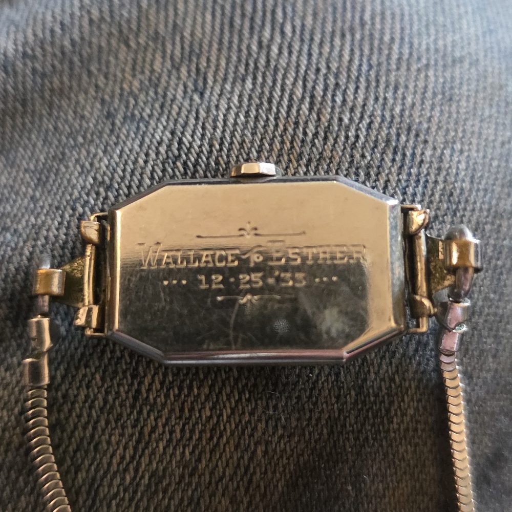 Illinois Silver-tone Vintage Rectangular Wristwat… - image 4